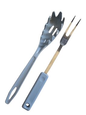 Light Blue Pasta Server and Carving Fork Set